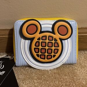 Loungefly Disney Mickey Mouse Waffle Scented Small Zip Wallet